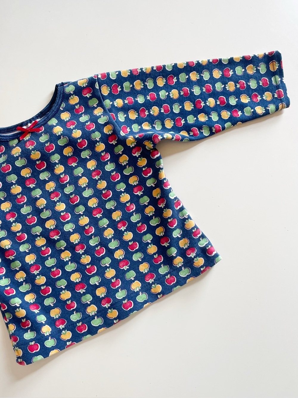 Vintage Carters Apple Long Sleeve Shirt | 12-18m